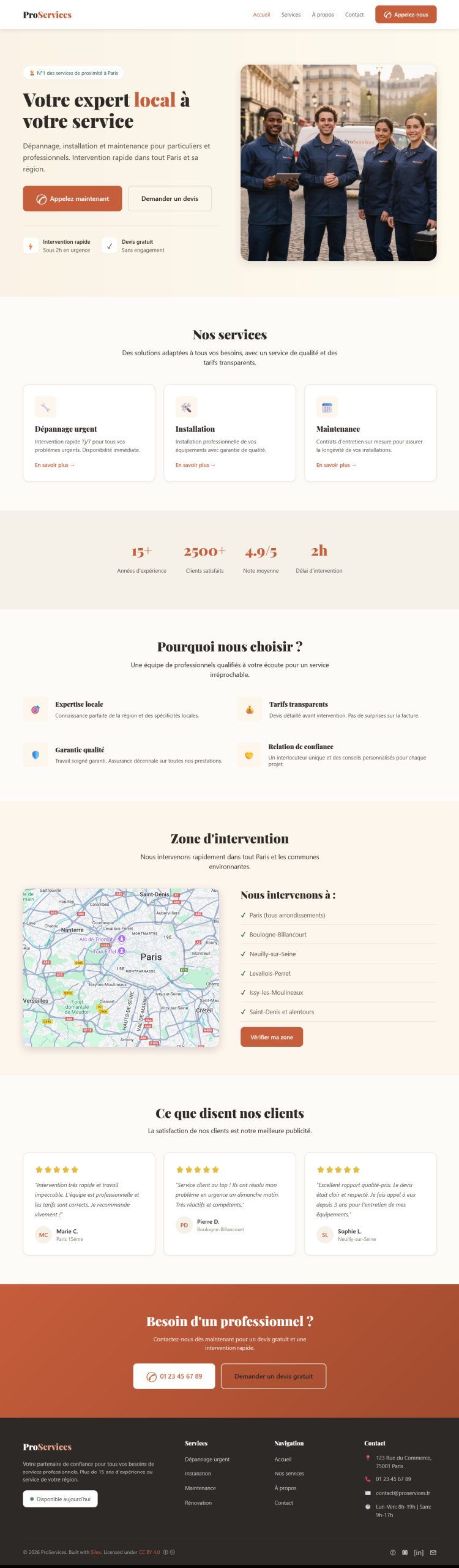 Pro services local (Template Pack 1)