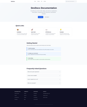Docs First template (silex website builder)
